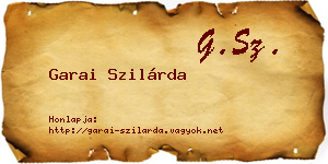 Garai Szilárda névjegykártya